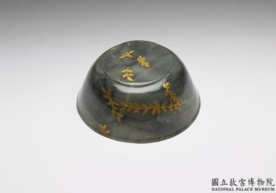 图片[3]-Jade round bowl with gold foil, India-China Archive